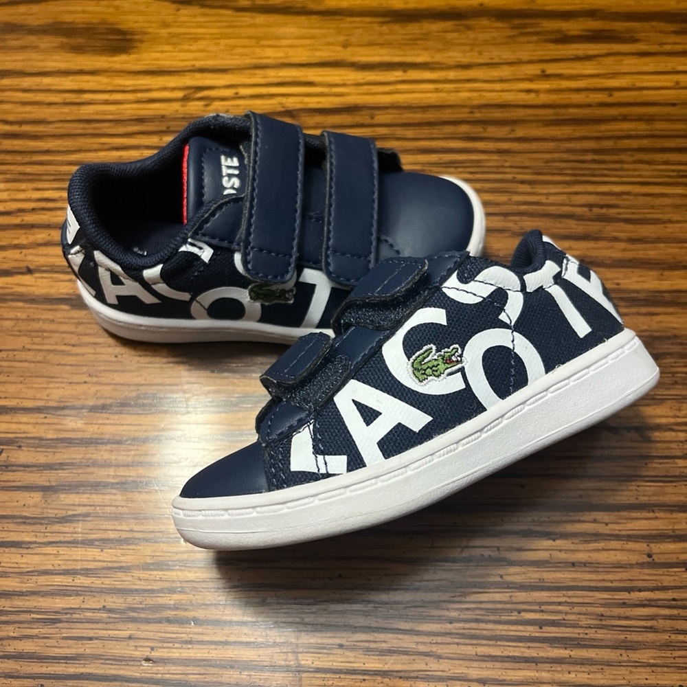 Lacoste Baby Navy and White Sneakers